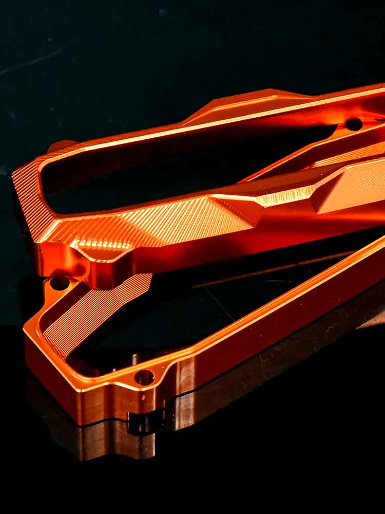 CNC-machined motorcycle dashboard parts