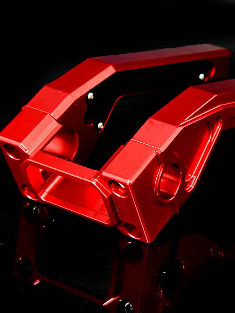 Custom CNC-machined motorcycle parts