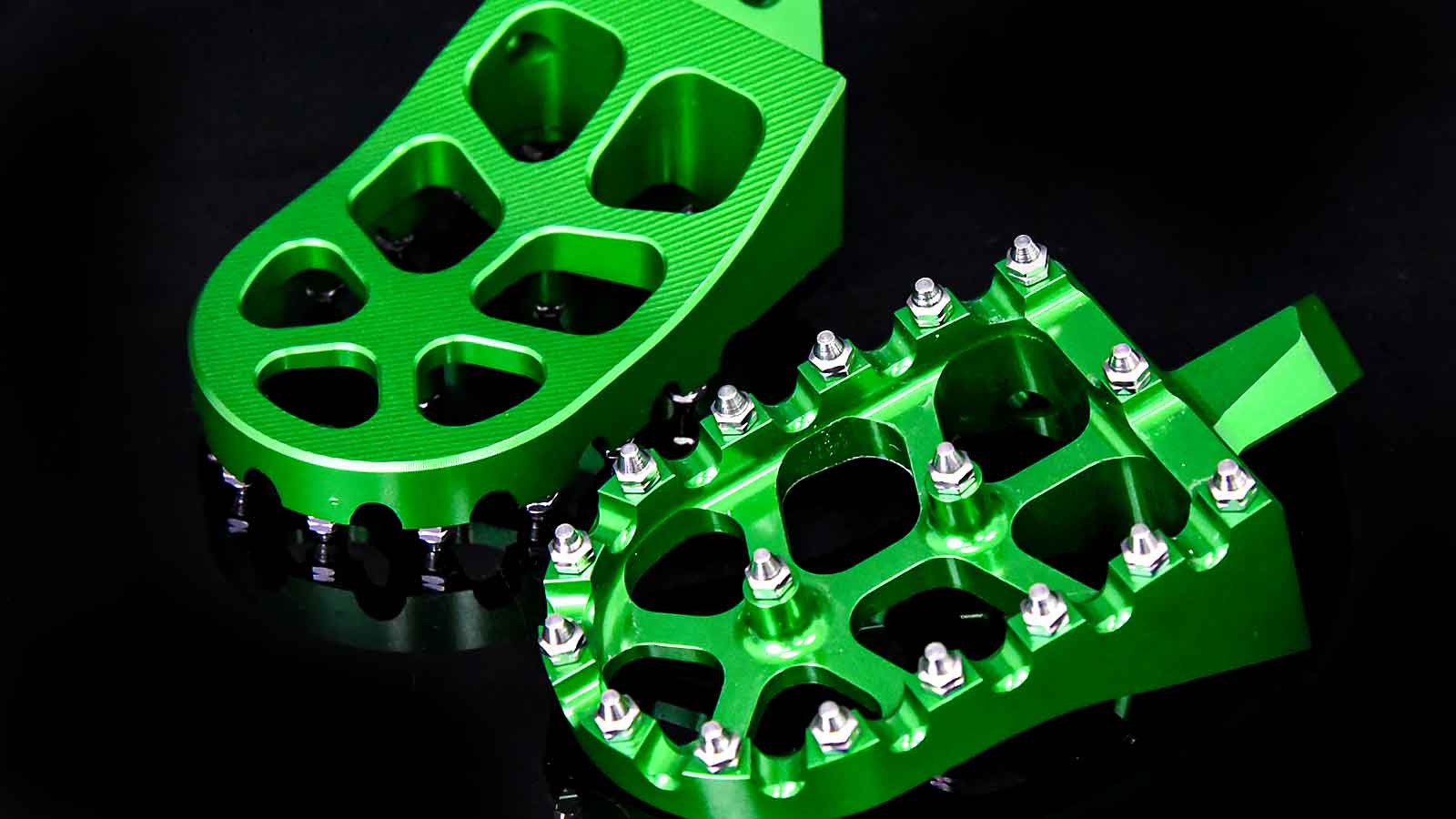 Precision CNC machined pedals for bicycles and motorcycles with superior grip and strength